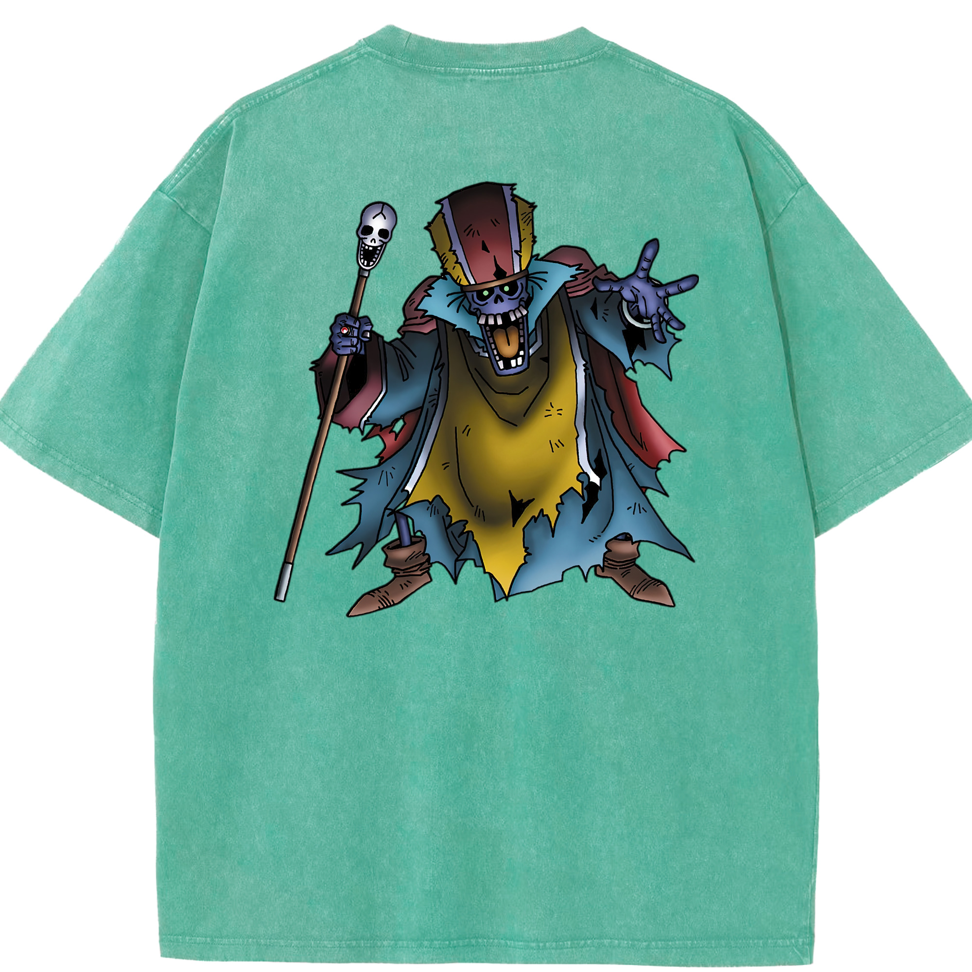 （画像用） ドラゴンクエスト Doragon Kuesuto Dragon Quest 綿100% ヴィンテージ風 半袖Tシャツ（背面プリント）